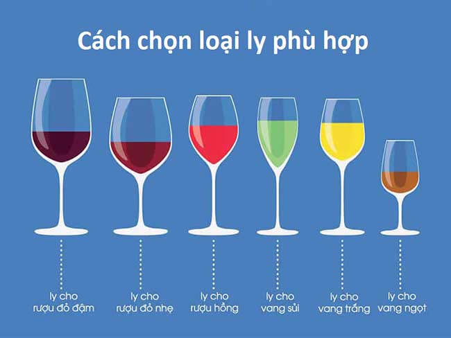 Chọn ly uống rượu vang